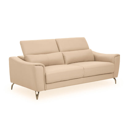 Penzance 3 Seat Stone Leather Sofa