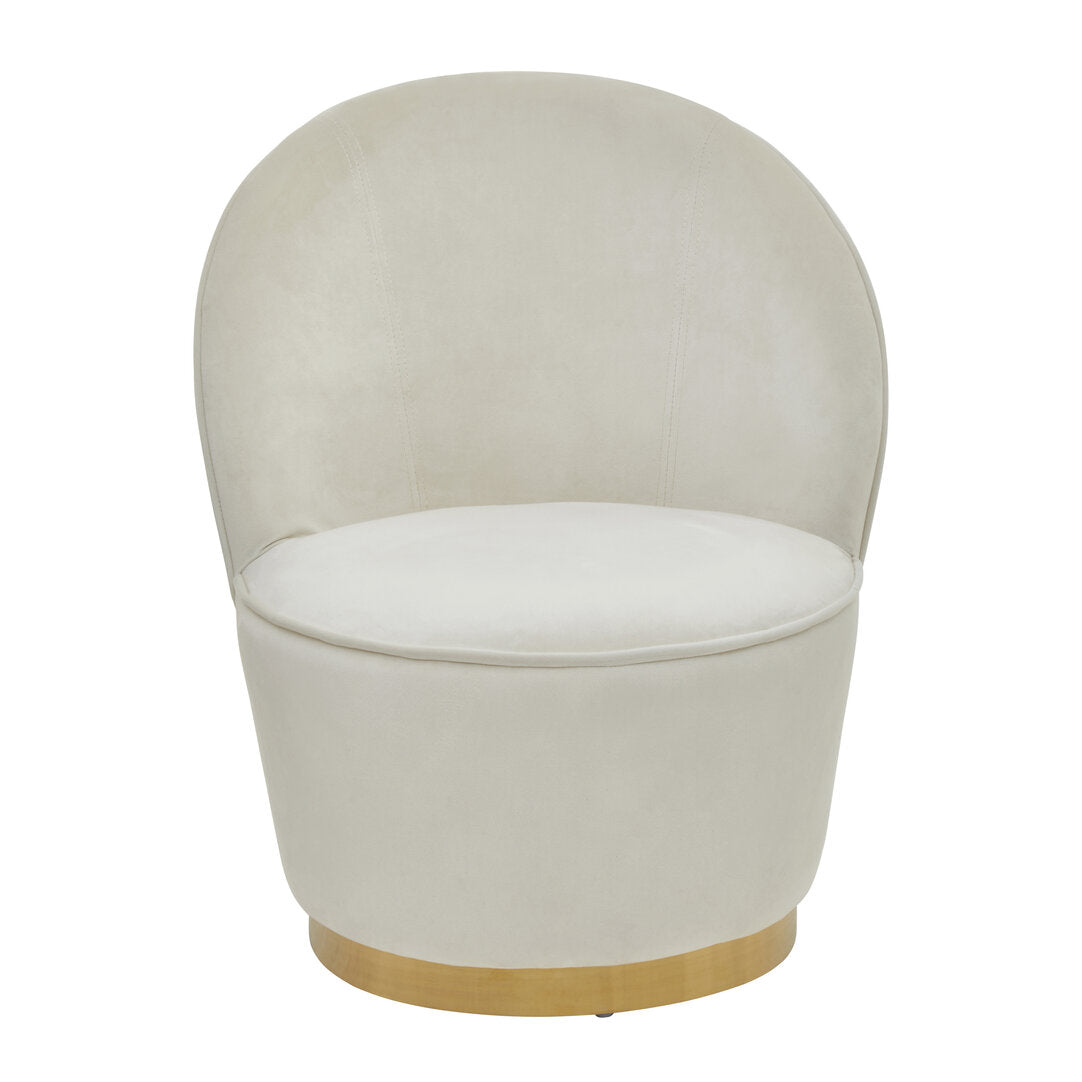 Verona Tamra Cream Velvet Gold Base Chair
