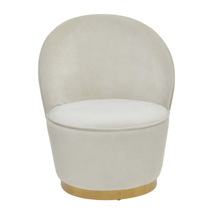 Verona Tamra Cream Velvet Gold Base Chair
