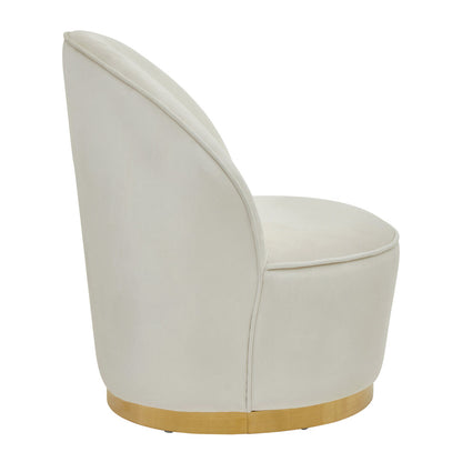 Verona Tamra Cream Velvet Gold Base Chair