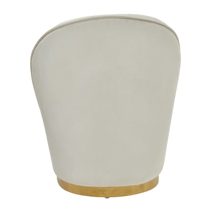 Verona Tamra Cream Velvet Gold Base Chair