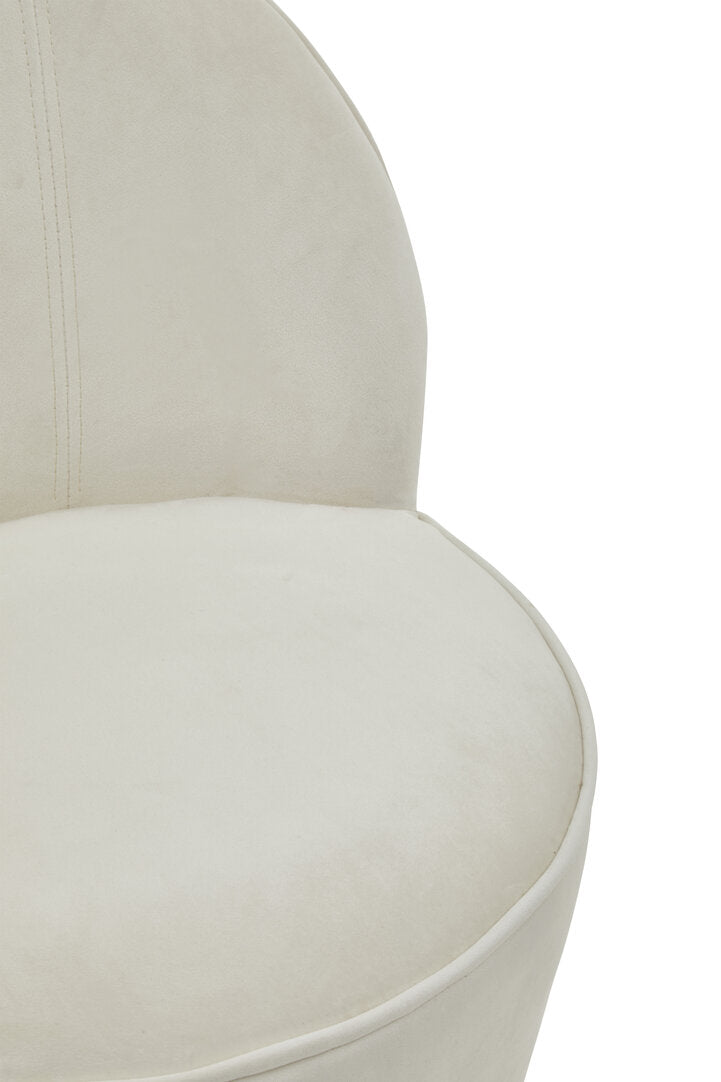 Verona Tamra Cream Velvet Gold Base Chair