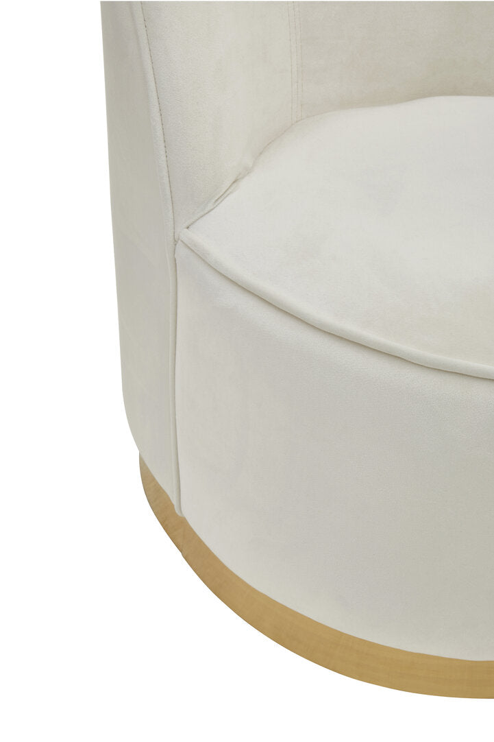 Verona Tamra Cream Velvet Gold Base Chair