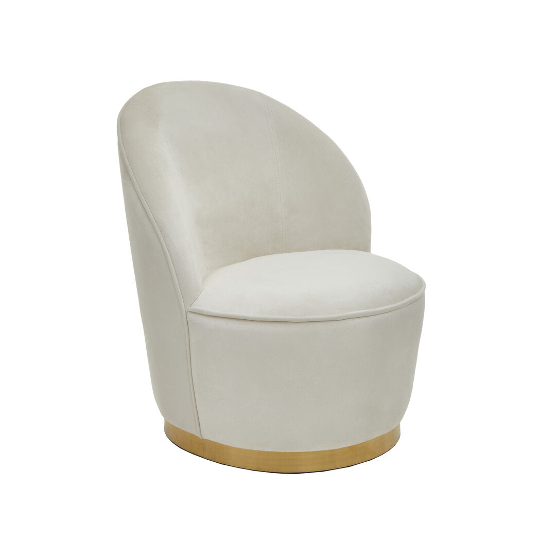 Verona Tamra Cream Velvet Gold Base Chair