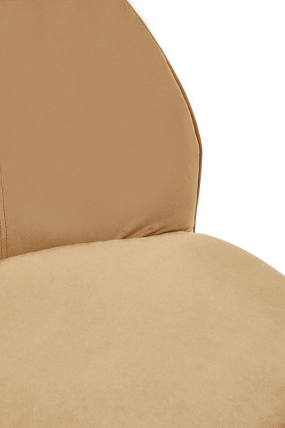 Verona Tamra Gold Beige Velvet Chair with Gold Base