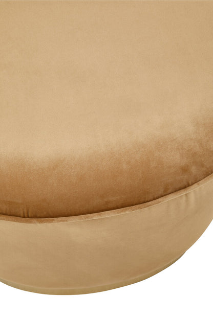 Verona Tamra Gold Beige Velvet Chair with Gold Base