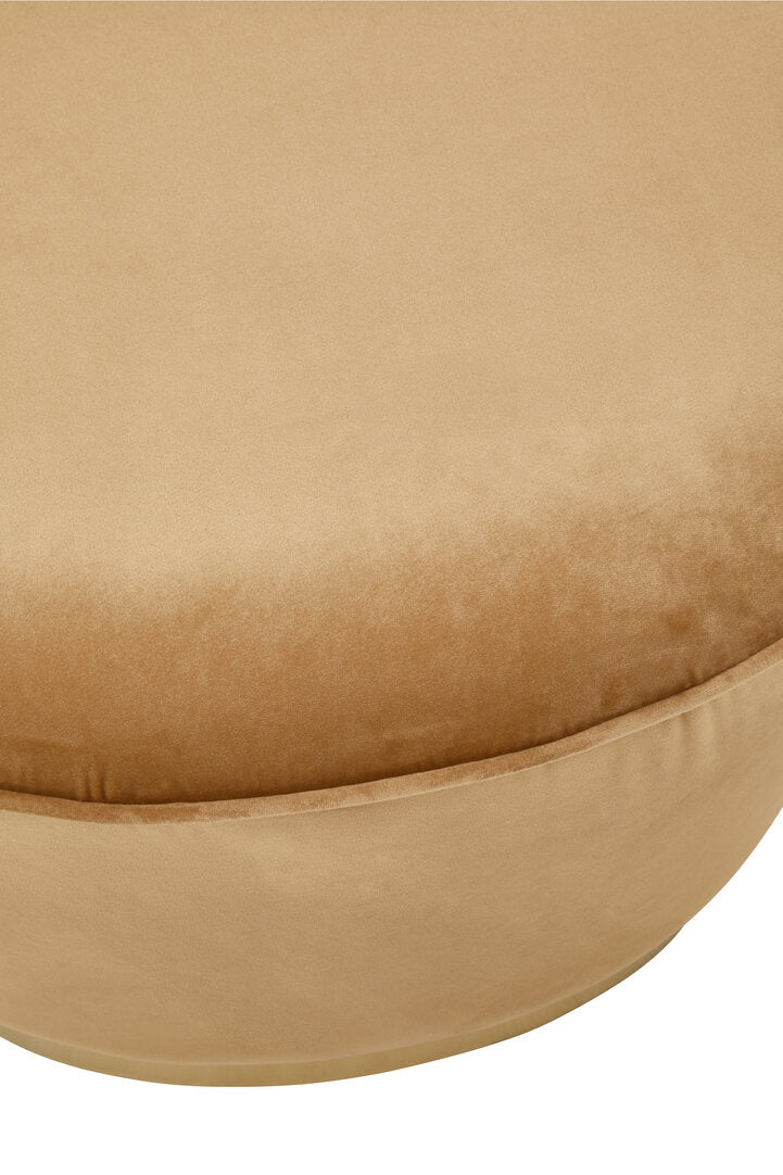 Verona Tamra Gold Beige Velvet Chair with Gold Base