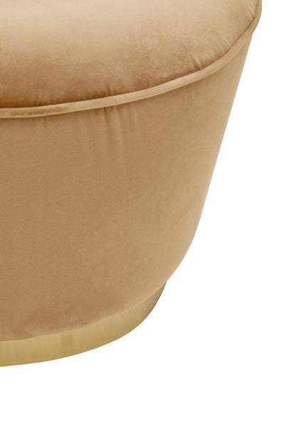 Verona Tamra Gold Beige Velvet Chair with Gold Base
