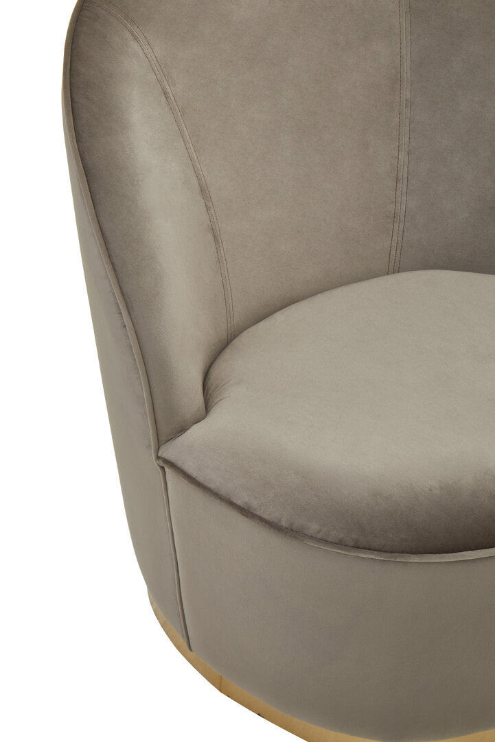 Verona Tamra Mink Velvet Gold Base Chair