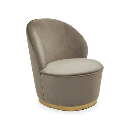 Verona Tamra Mink Velvet Gold Base Chair