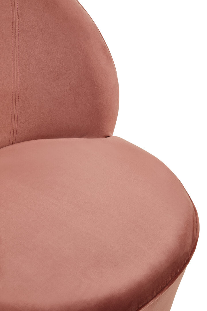 Verona Tamra Dusty Pink Velvet Gold Base Chair