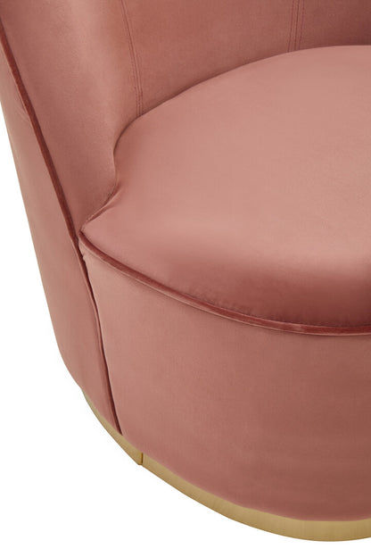 Verona Tamra Dusty Pink Velvet Gold Base Chair