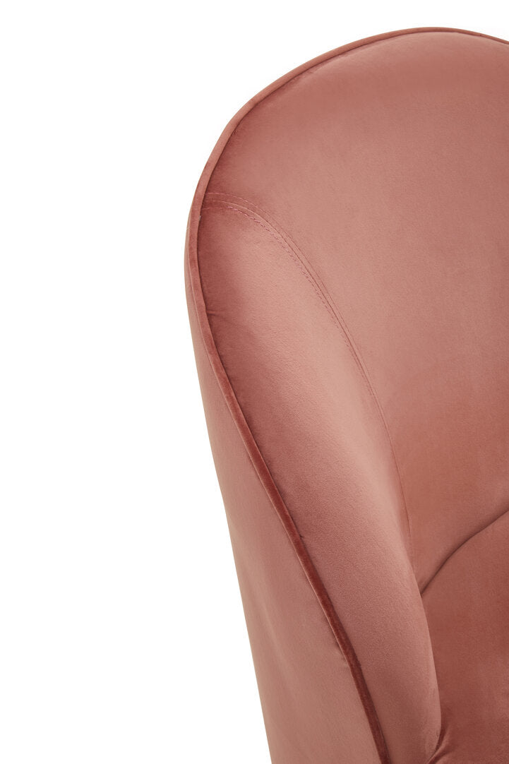 Verona Tamra Dusty Pink Velvet Gold Base Chair