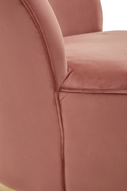 Verona Tamra Dusty Pink Velvet Gold Base Chair