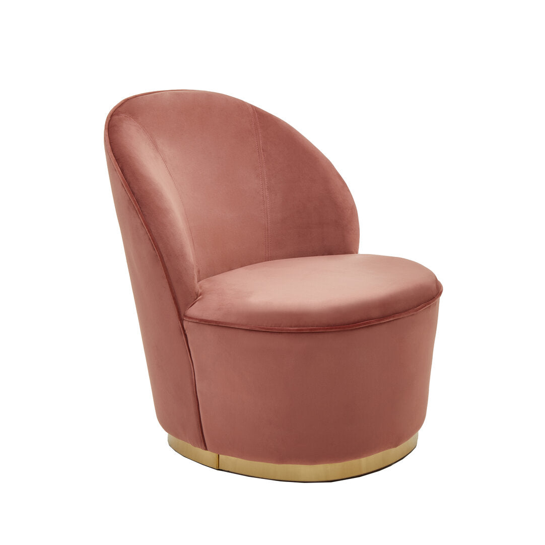 Verona Tamra Dusty Pink Velvet Gold Base Chair
