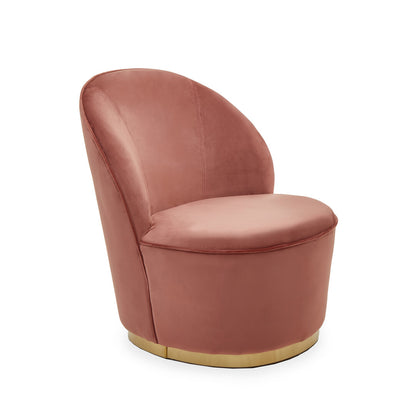 Verona Tamra Dusty Pink Velvet Gold Base Chair