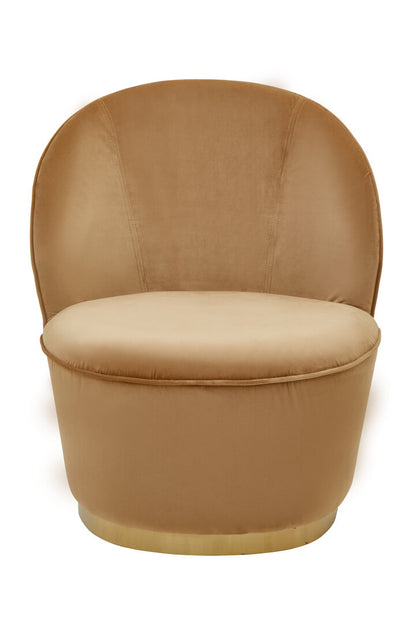 Devon Beige Velvet Gold Base Chair