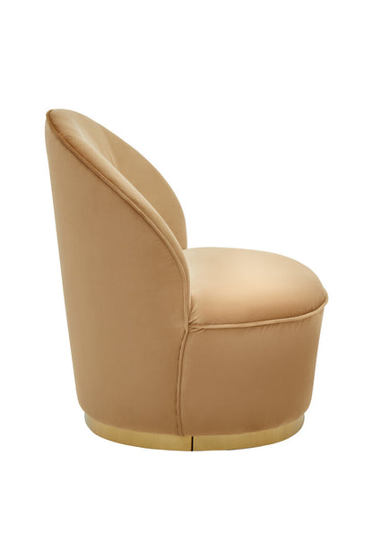 Devon Beige Velvet Gold Base Chair