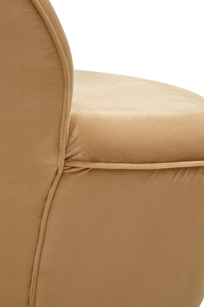 Devon Beige Velvet Gold Base Chair