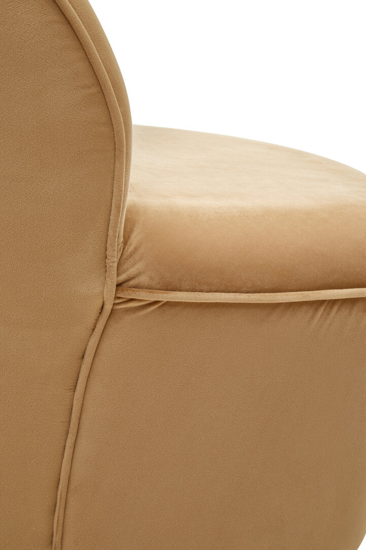 Devon Beige Velvet Gold Base Chair