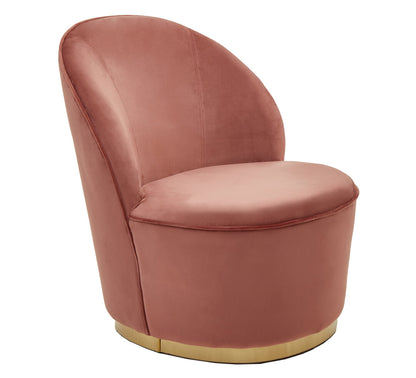 Devon Dusty Pink Velvet Gold Base Chair