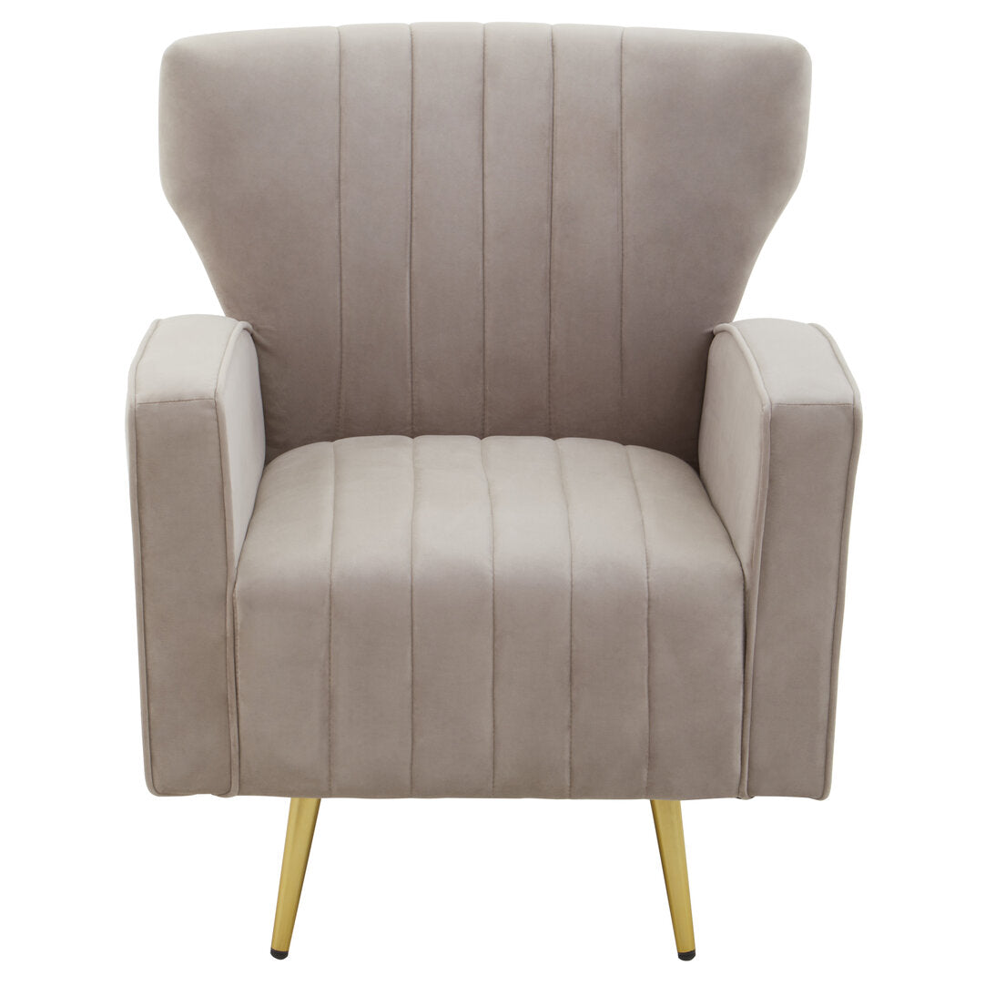 Kensington Mink Velvet Armchair