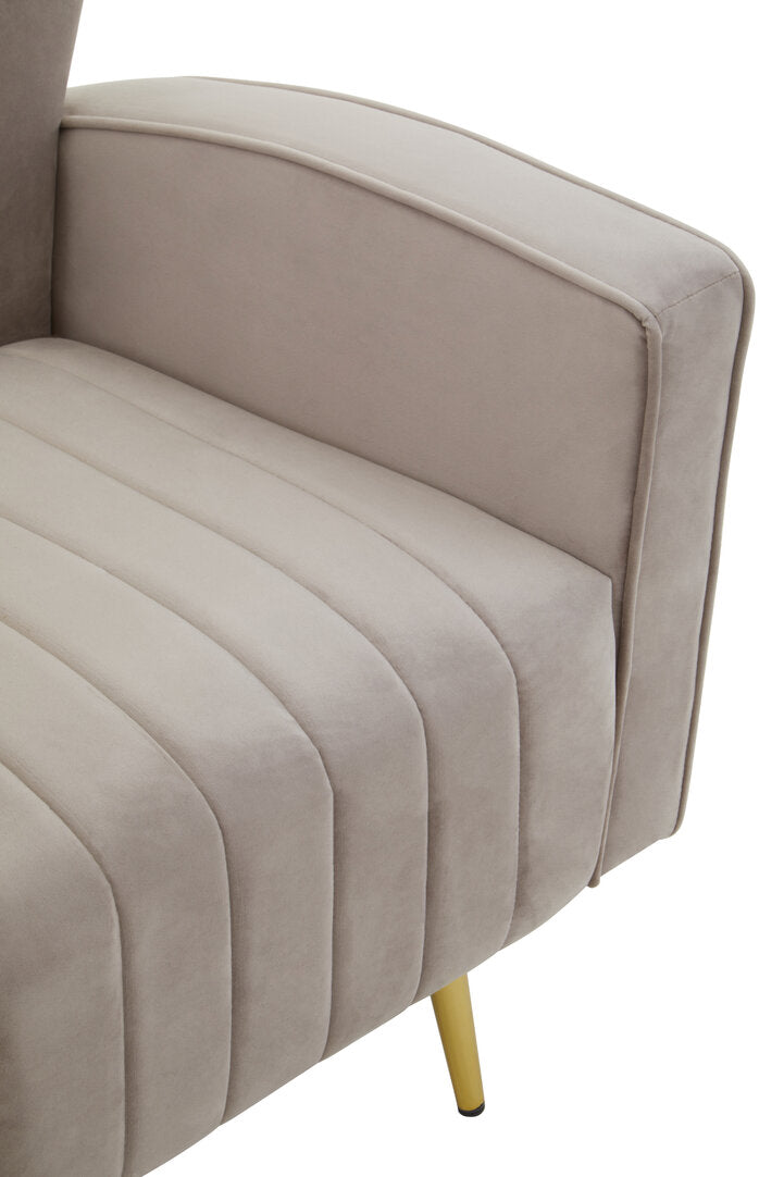 Kensington Mink Velvet Armchair