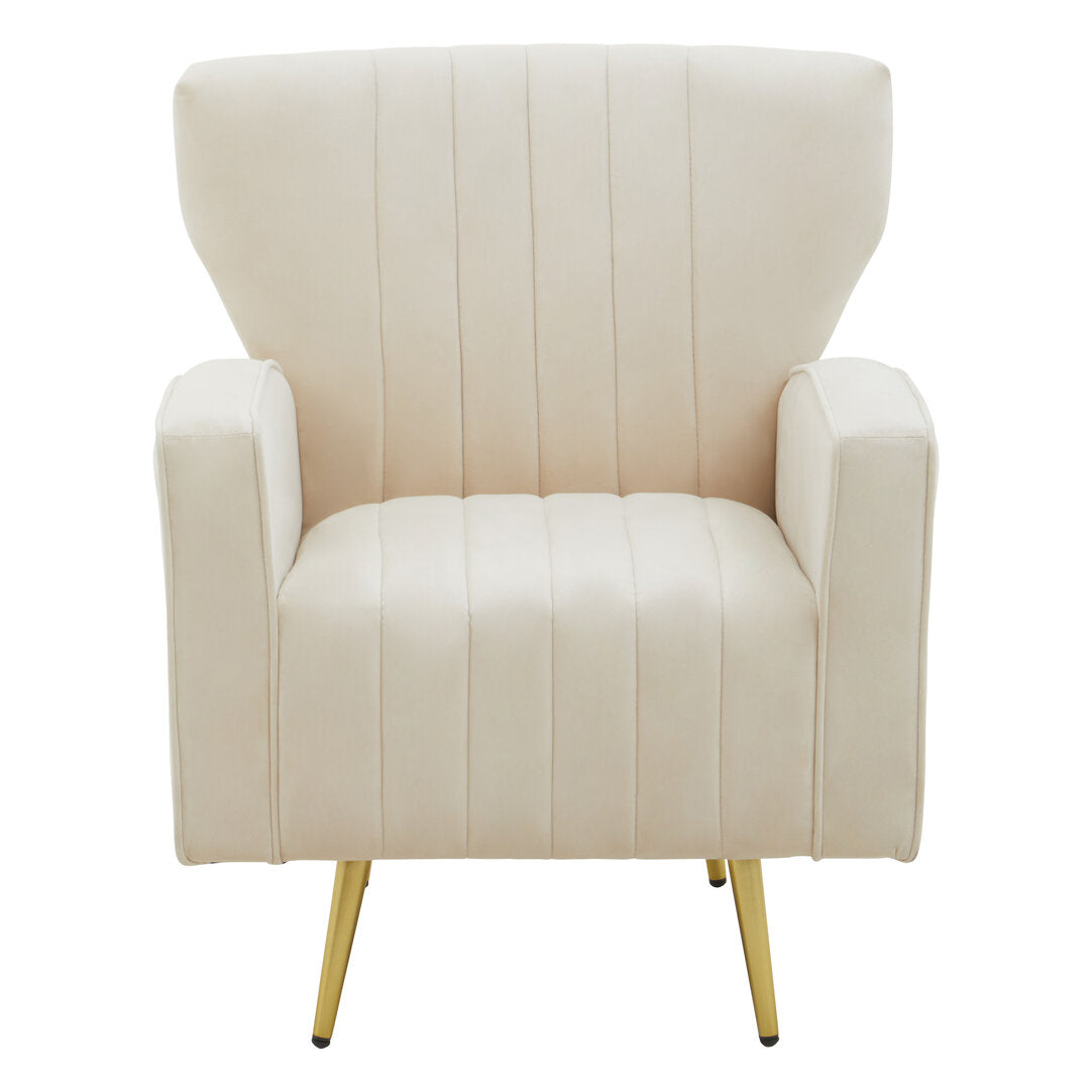 Kensington Velvet Armchair Natural 