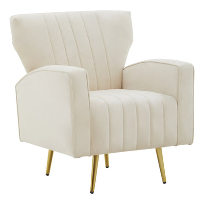 Kensington Velvet Armchair Natural 