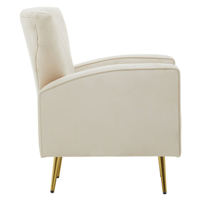 Kensington Velvet Armchair Natural 
