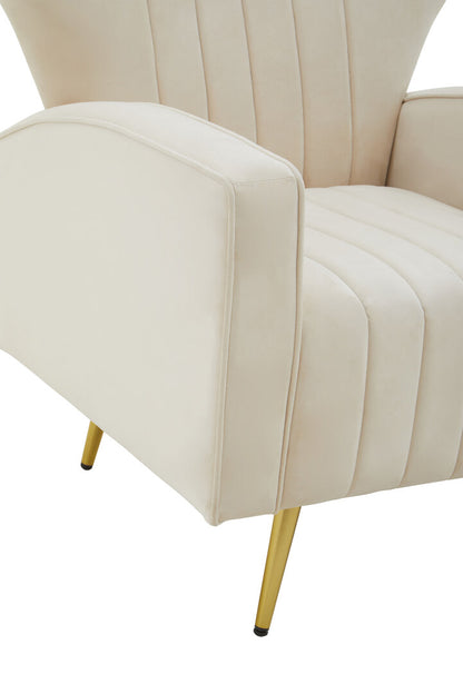 Kensington Natural Velvet Armchair