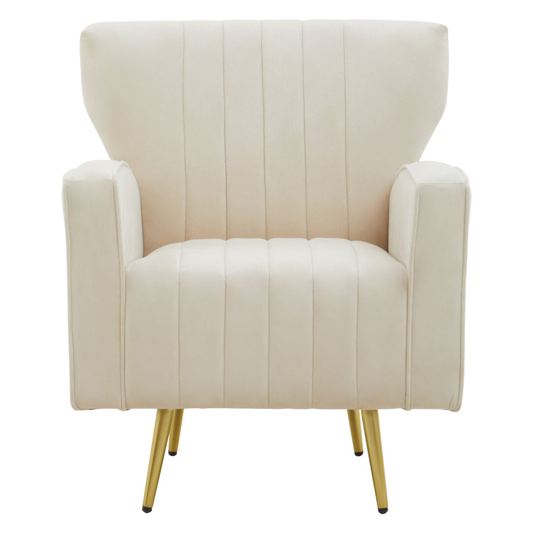 Kensington Velvet Armchair Natural 