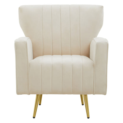 Kensington Velvet Armchair Natural 