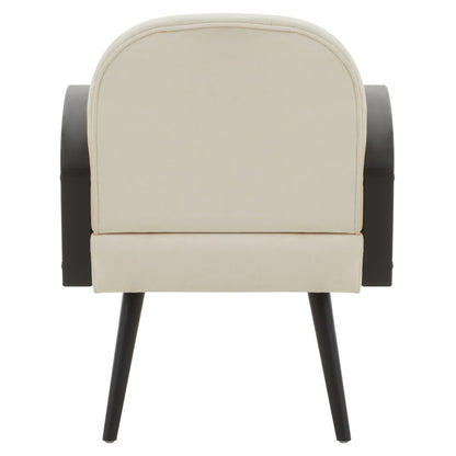 Mayfair Cream Velvet and Rattan Armchair