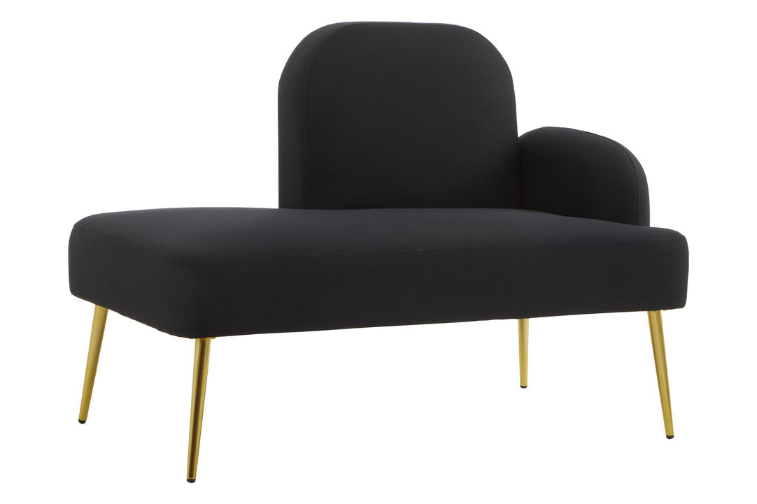 Belgravia Right Hand Chaise Longue Black 