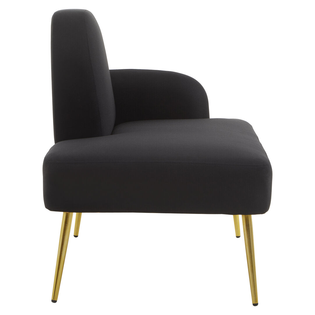 Belgravia Right Hand Chaise Longue Black 