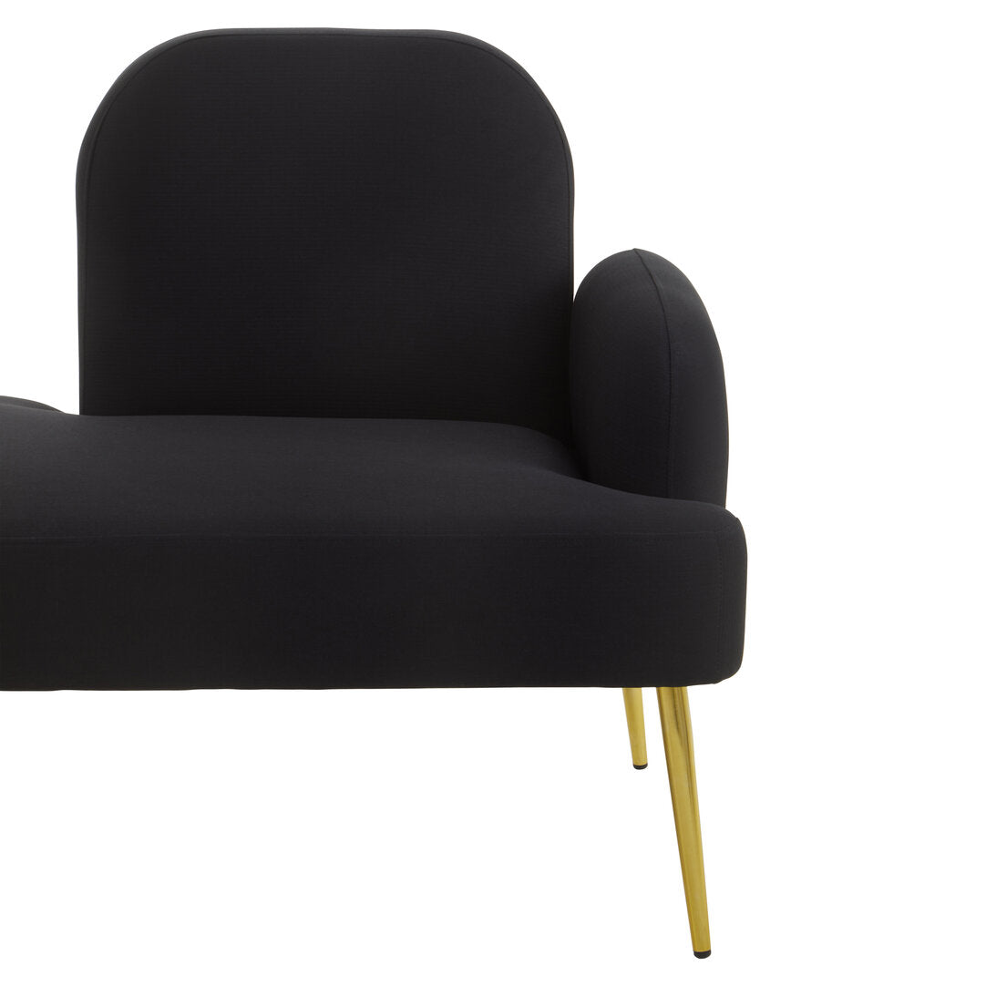 Belgravia Black Right Hand Chaise Longue