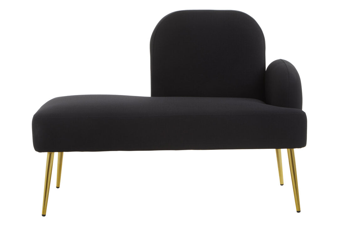 Belgravia Black Right Hand Chaise Longue