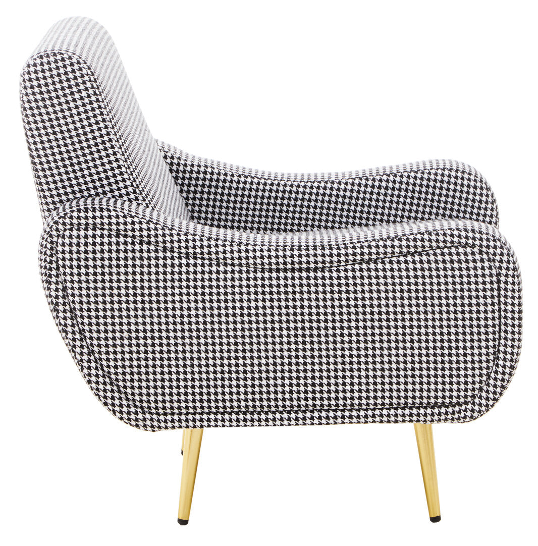 Chelsea Black And White Checked Armchair