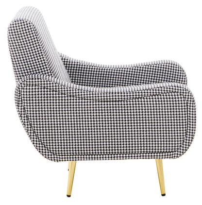 Chelsea Black And White Checked Armchair