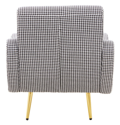 Chelsea Black And White Checked Armchair