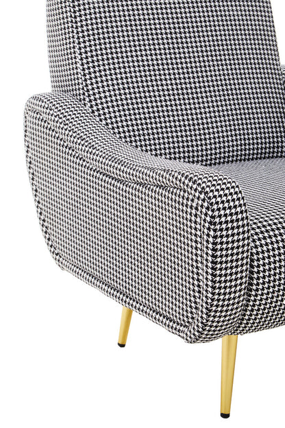 Chelsea Black And White Checked Armchair