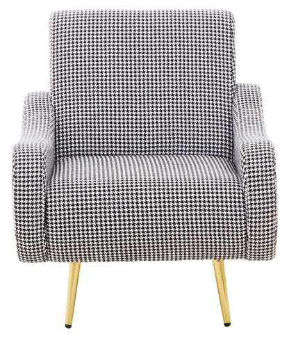 Chelsea Black And White Checked Armchair