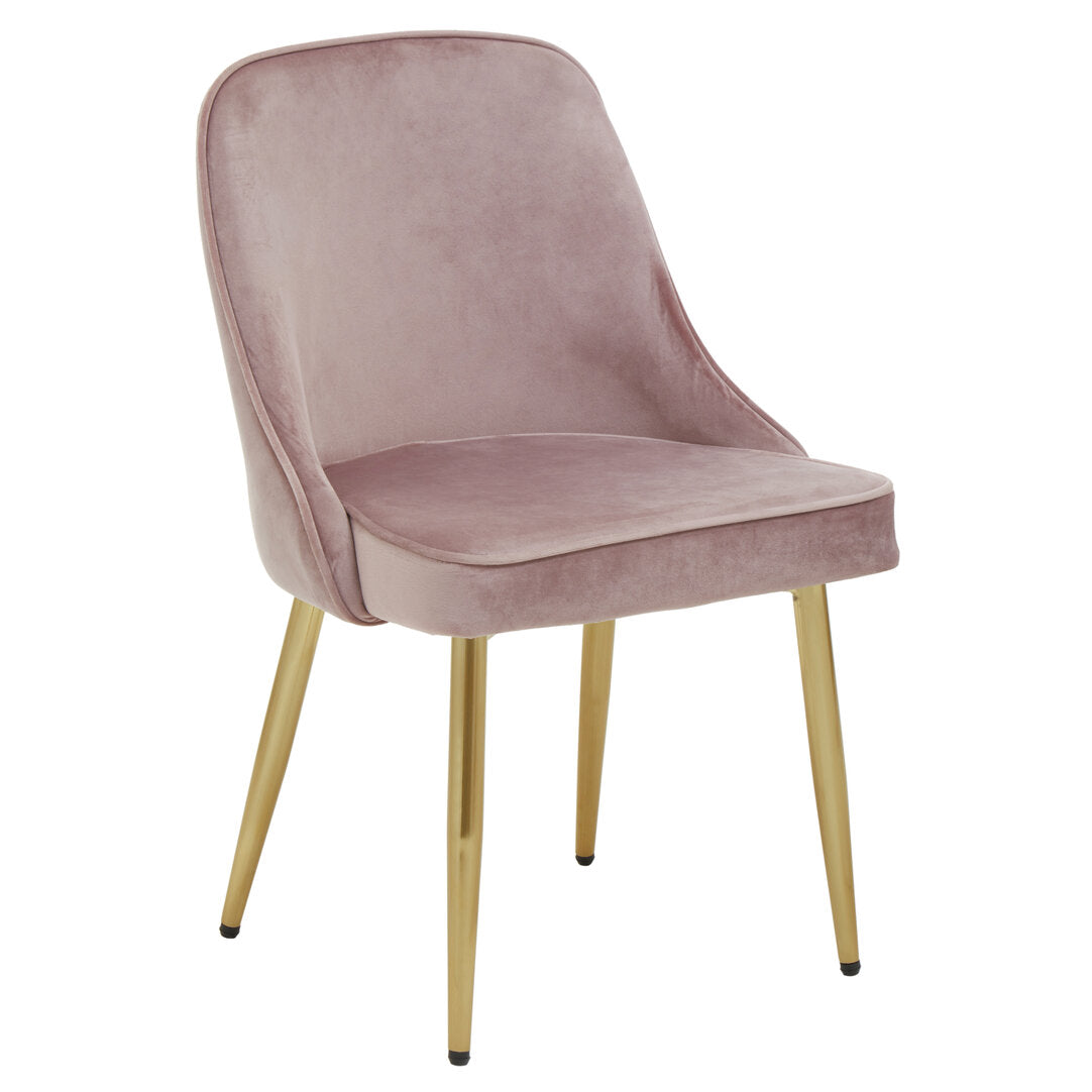 Windsor Dusky Pink Velvet Dining Chair