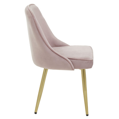 Windsor Dusky Pink Velvet Dining Chair