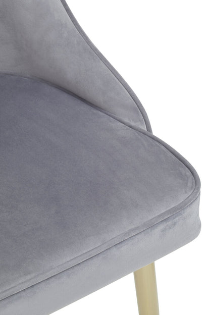 Windsor Grey Velvet Dining Chair
