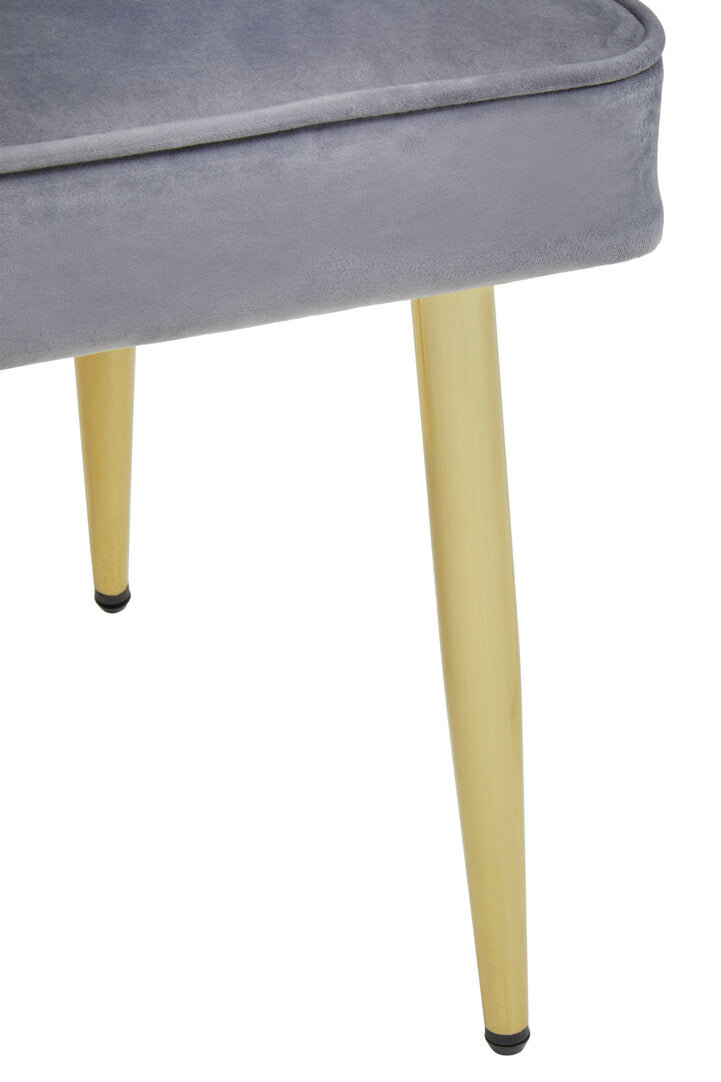 Windsor Grey Velvet Dining Chair