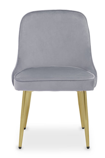 Windsor Grey Velvet Dining Chair