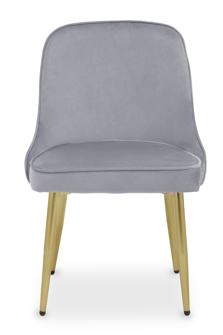 Windsor Grey Velvet Dining Chair