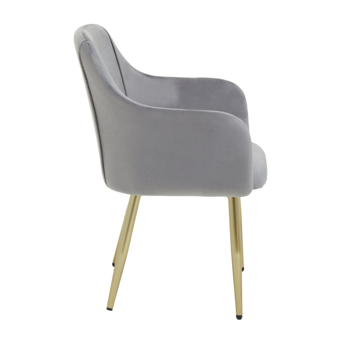 Granada Grey Velvet Dining Chair